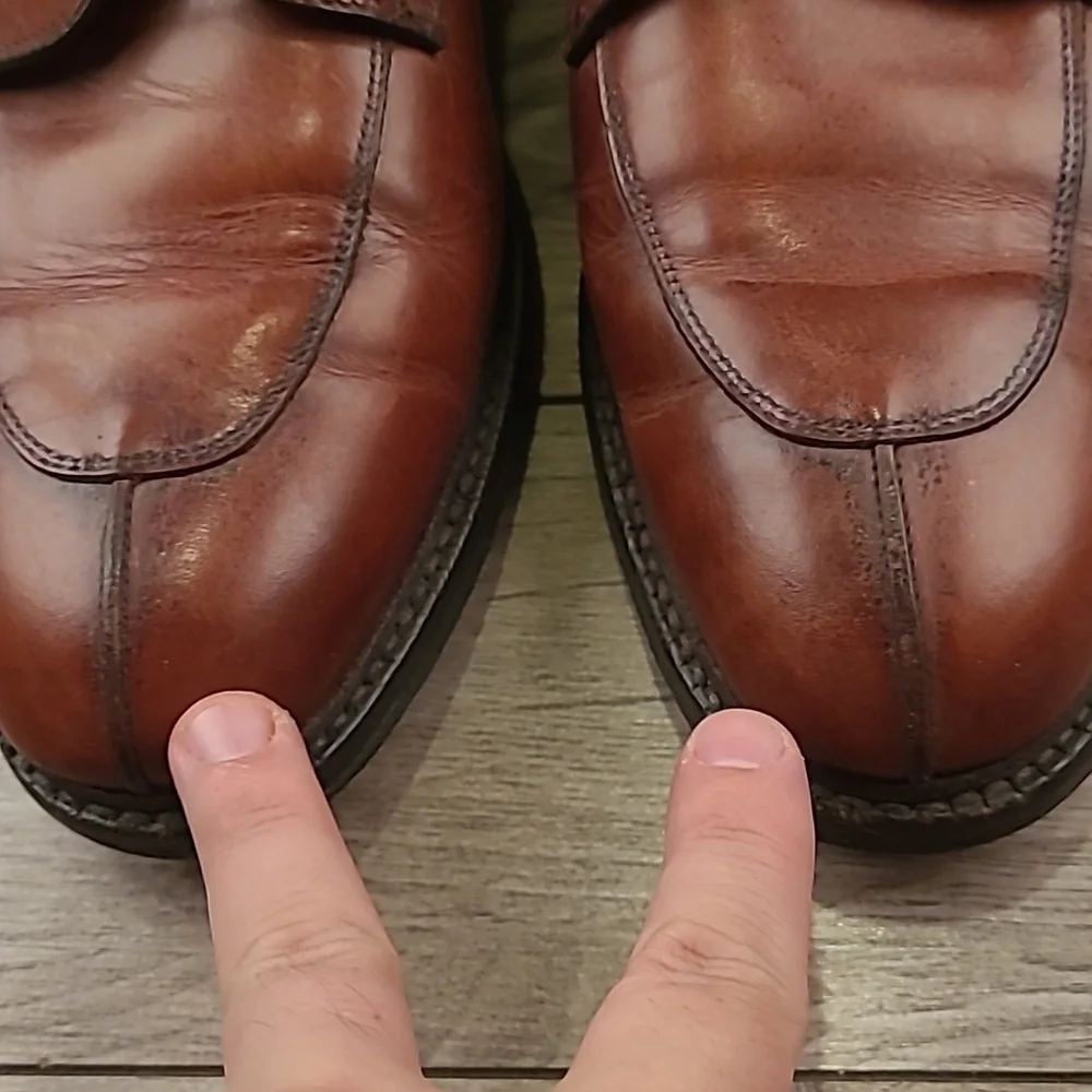 ALLEN EDMONDS‎ Ashton Brown Leather Sz 13 A Mens Split Toe Dress Shoes